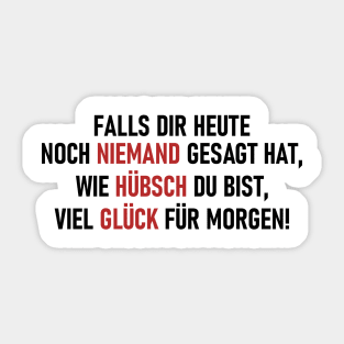 WIE HÜBSCH DU BIST Sticker